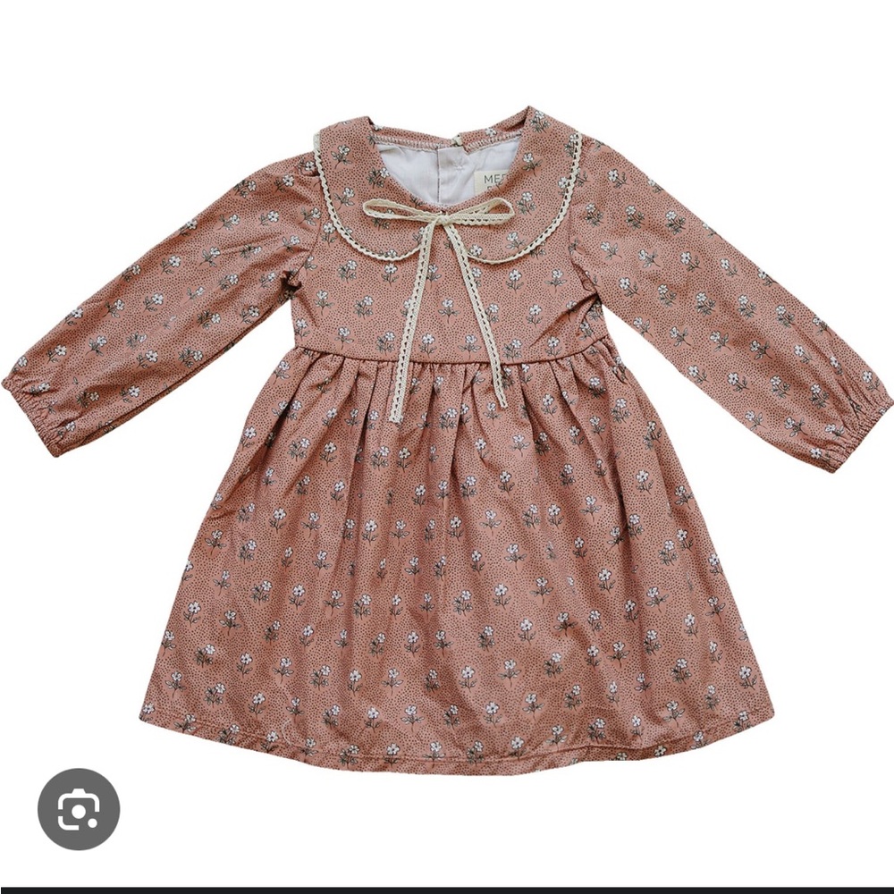 Mebie Baby vintage style Pink Floral Dress